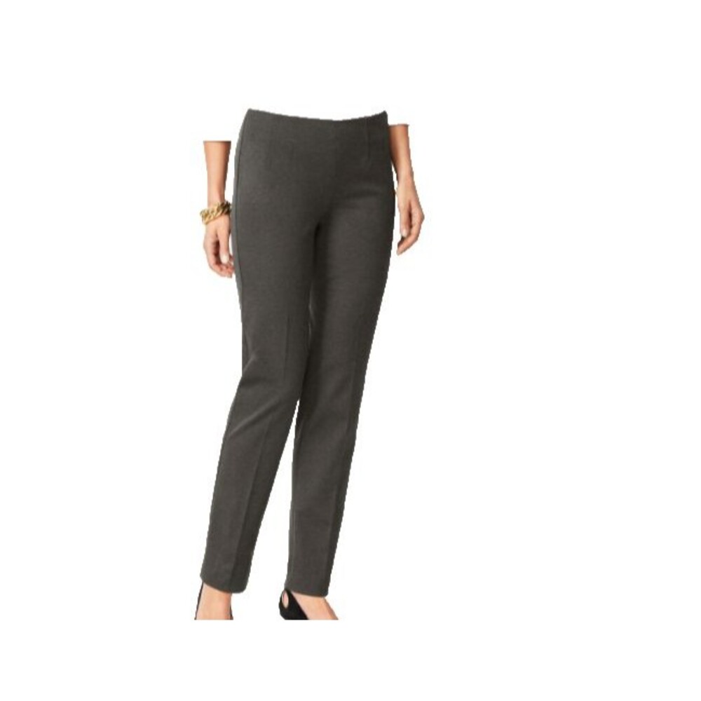 talbots pants charcoal gray bi stretch dress pants 10 straight leg career work m